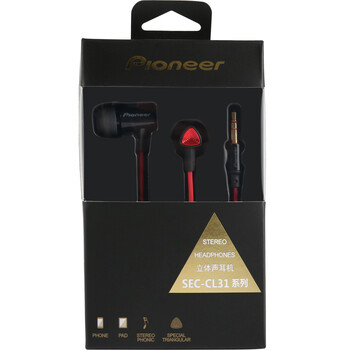 
                                        先锋（Pioneer）SE-CL31-K入耳式立体声HIFI音乐手机耳机 黑                