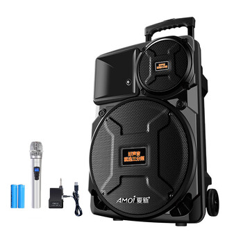 夏新sa-a22拉杆广场舞音响户外音箱12寸三分频移动k歌便携式重低音炮