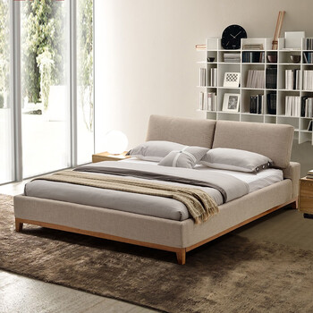 8米双人床可拆洗床储物软床婚床 卡其色 1500mm*1900mm