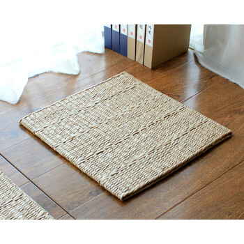 坐垫 蒲团禅修瑜伽拜佛垫子 方形汗蒸飘窗地板汽车椅垫 蒲草垫厚1