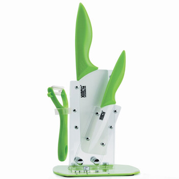 XINCI心瓷正品陶瓷刀4件套装 水果刀 菜刀 刨刀厨房 陶瓷刀刀具套装 切片刀日本厨刀