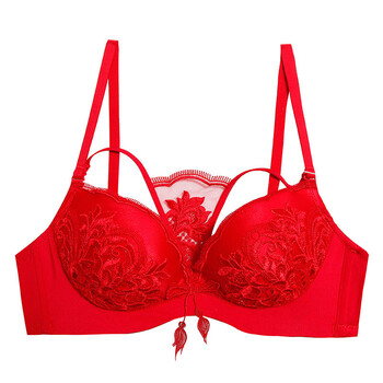 本命年红色胸罩 性感聚拢20810678 红色 80b