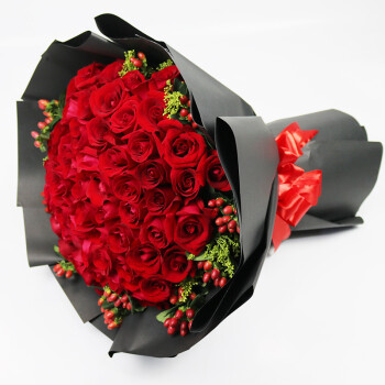 蔷薇恋鲜花同城配送 33朵红玫瑰花束 表白送女友生日礼物 33朵红玫瑰-红豆A 当日达-可预约送花时间