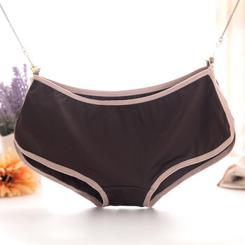 冰丝内裤女低腰女士平角裤运动提臀夏薄款学生 咖啡色 xl