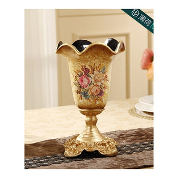 结婚礼物 电视柜创意花瓶花艺 黄金玫瑰单花瓶