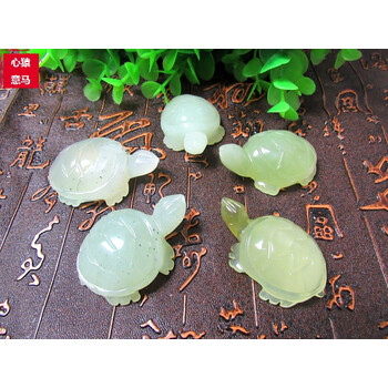 鞍山岫岩玉心猿意马龟同款玉龟天然玉石聚财风水摆件创意 心猿意马玉