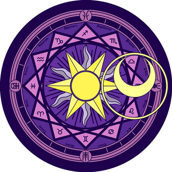 魔法阵 黄紫太阳色 直径80cm