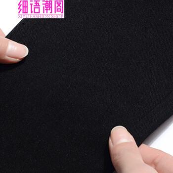 
                                                            细语潮阁秋冬加厚加绒打底裤女纯色棉弹力铅笔裤修身小脚长裤0096-1 黑色(松紧) M                