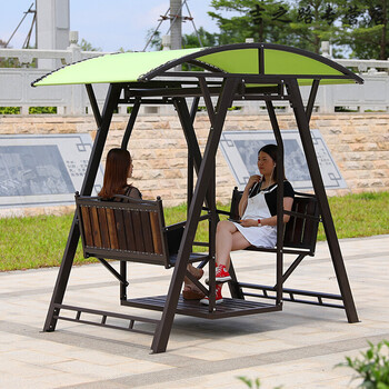 椅室内两人阳台秋千椅庭院吊椅铁艺秋千吊篮藤椅定制 海盗船 4人秋千