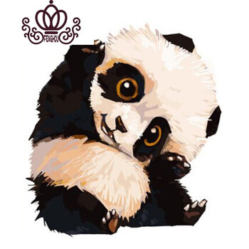 diy数字油彩画儿童学生卡通动漫动物手绘填色画油彩装饰画蓝眼猫 e120