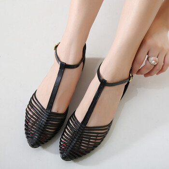 沙滩洞洞鞋镂空复古平底水晶塑料凉鞋女包头果冻鞋软夏季