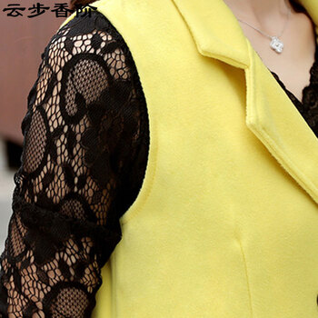 云步香阶2015秋装新款中长款马甲女981 马甲 M