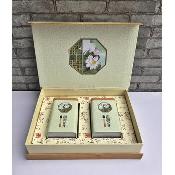 茶香通用西湖龙井茶叶铁罐礼盒包装盒礼品空盒 半斤装 一斤装 两罐