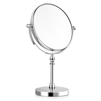 米卡(MECOR) 8英寸大号高清双面台式化妆镜梳妆镜子 一面3倍放大360°旋转8080