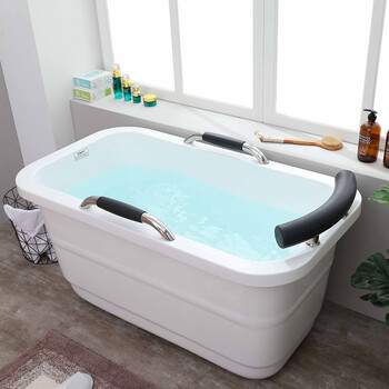 浴缸 室内保温亚克力浴池家用小户型独立式迷你双层浴盆卫生间洗澡池