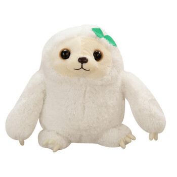 树懒公仔 可爱仿真动物抱枕毛绒玩具 白色 40cm