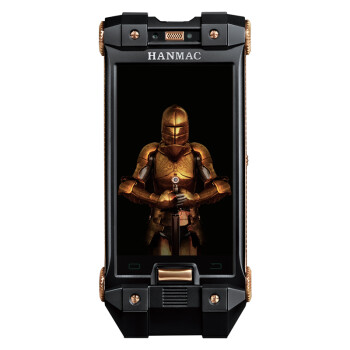 
                                        HANMAC 海恩迈 将军系列手机 双卡双待 移动4G 联通4G 将军4G璀璨金黑链条侧边                