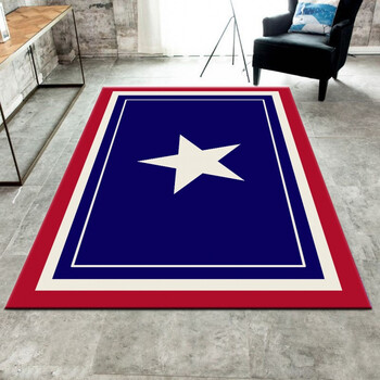 书房床边地毯可定制 深蓝色 五星 50cm*80cm