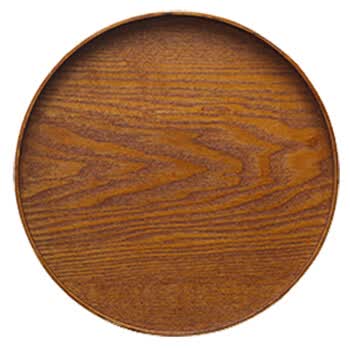 越龙兴 日式酸枣木托盘木质茶盘茶托 圆形实木樱花托盘餐盘果盘点心盘