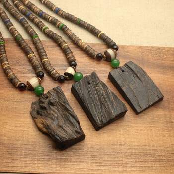 简约大气项链长款男女时尚配饰百搭个性吊坠寓意礼物 古船木吊坠项链