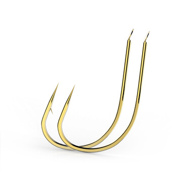 鱼钩海夕金色鱼钩日本进口筏钓玉米钩混养鲤鱼鲫鱼钩 有刺10号(50枚入