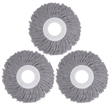 头拖布简约家用拖把墩布头替换加厚拖把配件5个装 棉线头3个装(灰色)