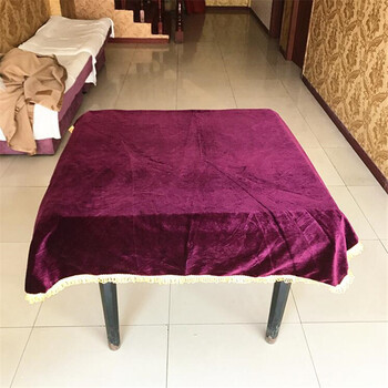 麻将机盖布自动麻将机配件桌面布麻将布桌布加厚台布罩布y 紫红色