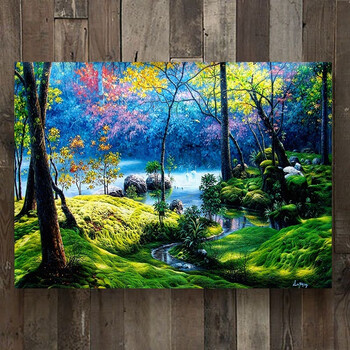 油画客厅单幅无框画田园走廊客厅有框风景墙画聚宝盆壁画抽象画字画