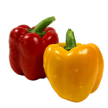 密农人家 农家种植新鲜 彩椒 红黄搭配 两枚装 400g