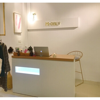 前台接待台简约现代 收银台烤漆美容院柜台服装店吧台桌小型定制 平台