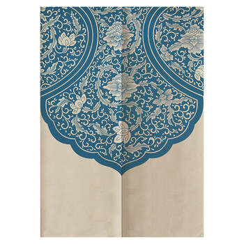 百越森 中式布艺门帘 家用布帘风水帘厨房帘子挡油烟房间卧室挂帘隔断