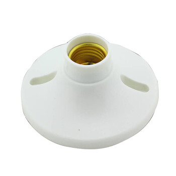 吸顶灯头平灯口灯座白色灯座灯灯头普通螺口灯口