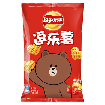 乐事(lays) 乐事逗乐薯心形薯片番茄味40g/袋休闲食品小吃零食膨化