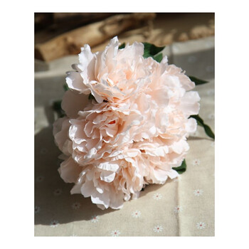 牡丹蒂芙尼蓝仿真花 人造花婚庆gf13823 香槟浅粉