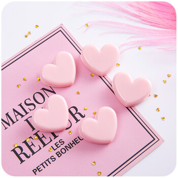 少女心ins仙女房间布置寝室置物架 藕色 爱心塑料夹5个