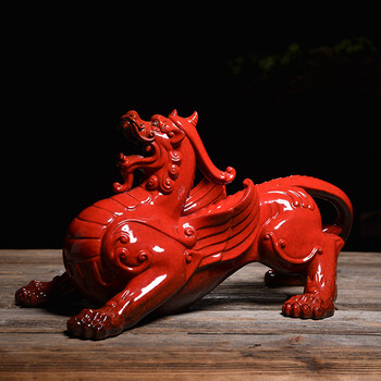 戴玉堂貔貅摆件家居客厅装饰品书房办公桌桌面工艺礼品收藏品摆设德化