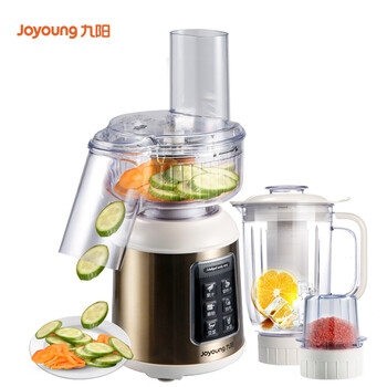 
                                        九阳（Joyoung）料理机 家用可榨汁 可做辅食 可切丝切片 绞肉 干磨JYL-C63V                