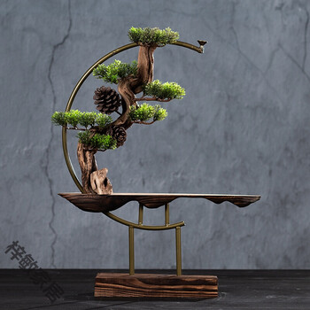 客厅摆件禅意家居创意客厅电视柜办公室玄关软装饰品摆设件 单独底座