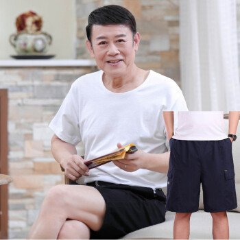 60岁50中老年夏季男装55短袖棉t恤短裤两件套60