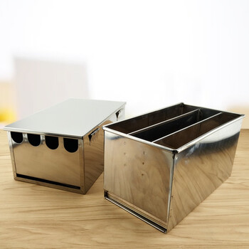 5加厚无磁不锈钢带盖带锁刀箱刀架刀盒三格四格五格到座刀具收纳盒 无