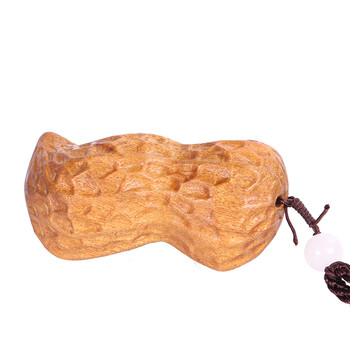 金丝楠木手把件文玩把件工艺品 金丝楠木摆件木雕工艺品花生元宝挂件