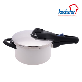 Kochstar考斯达 德国进口珐琅搪瓷压力指示器高压锅 4.5L 22cm 白色