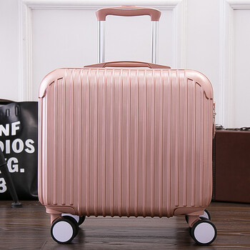 密码箱旅行箱行李箱包迷你密码箱包 玫瑰金单只 18寸 14寸(箱套 贴纸)