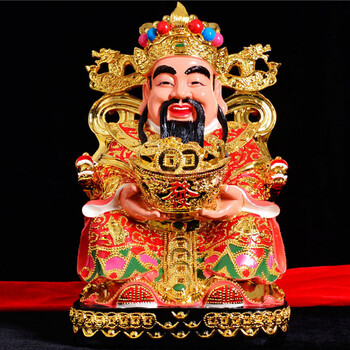 润金阁 文财神爷招财摆件 公司店铺开业礼品大摆件 彩绘财神 风水佛像