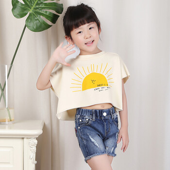 女童牛仔短裤夏季2018新款韩版中小童薄款小女孩外穿热裤儿童短裤 宝