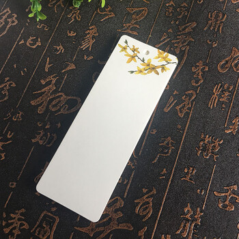 中国风创意小清新空白书签diy学生用纸质流苏卡片古风手工手绘卡 白卡