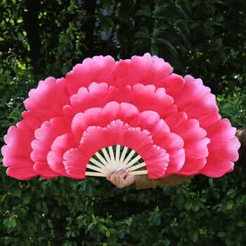 牡丹花扇开场跳舞双面大花瓣团体操表演道具舞台演出舞蹈扇子 四层