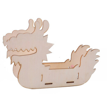 端午节 木质立体拼装龙舟 儿童手工益智创意制作玩具 diy涂色龙船 02