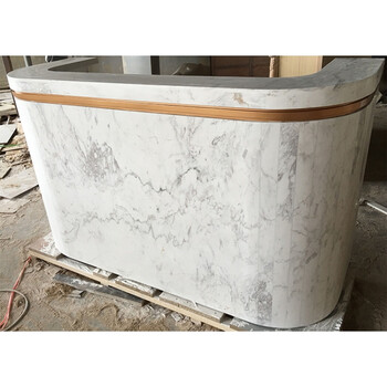 台吧台前台接待台办公桌台柜台弧形前台 仿大理石饰面烤漆前台1380/米