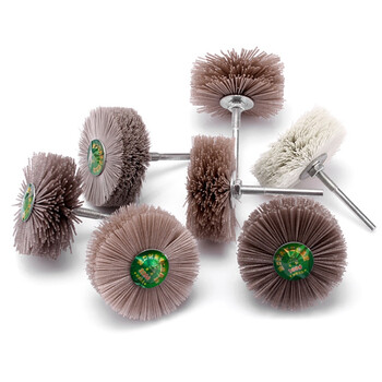 杜邦丝打磨花头 磨抛光刷子木材家具木雕根雕浮雕抛光刷 透明丝 180目